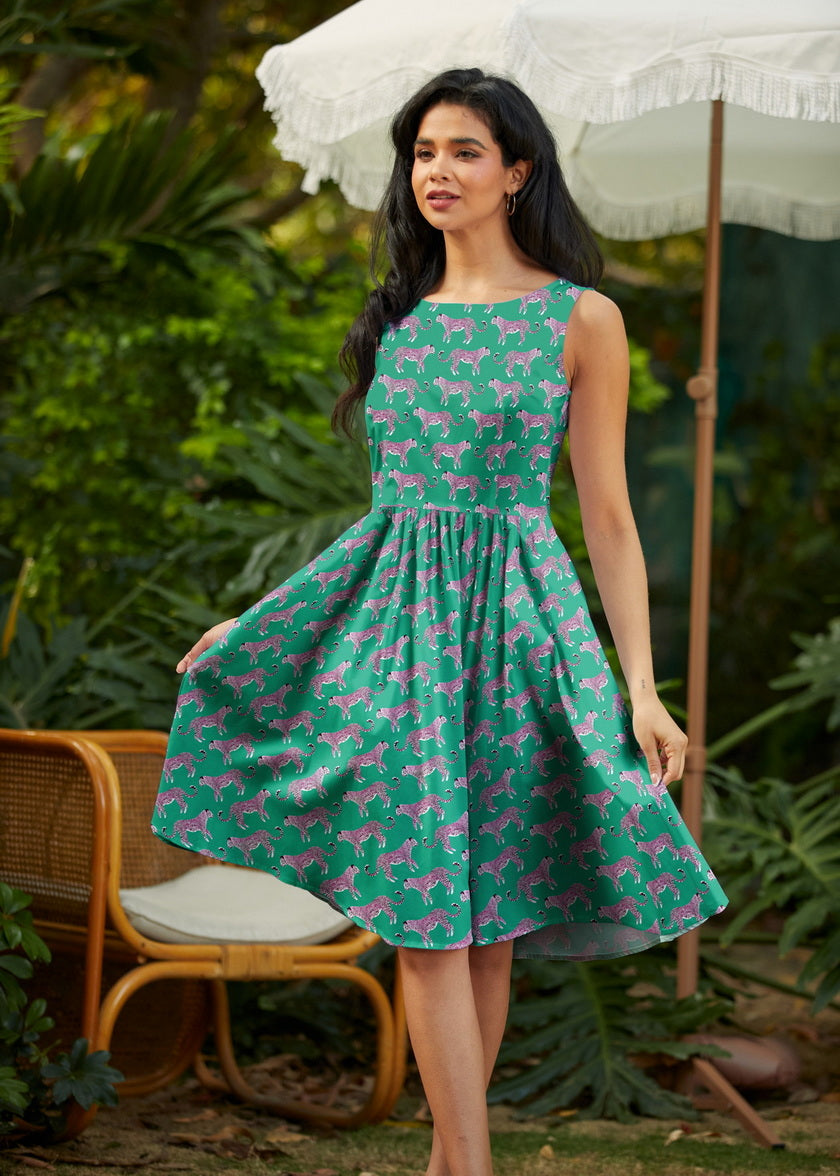 Leopard Vintage Dress by Retrolicious