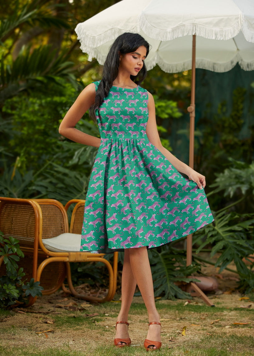 Leopard Vintage Dress by Retrolicious