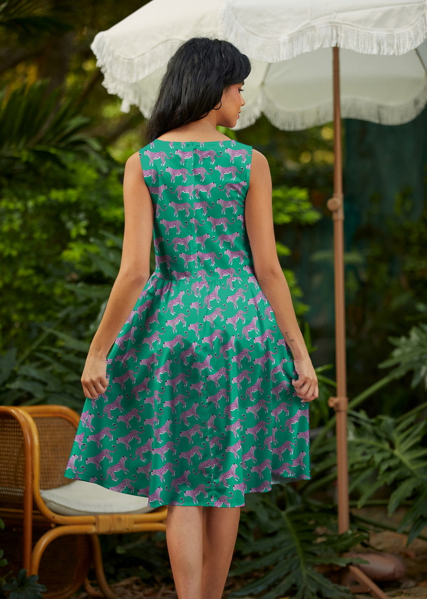 Leopard Vintage Dress by Retrolicious