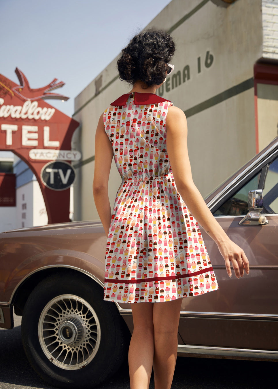 Cupcake Collared Dress by Retrolicious