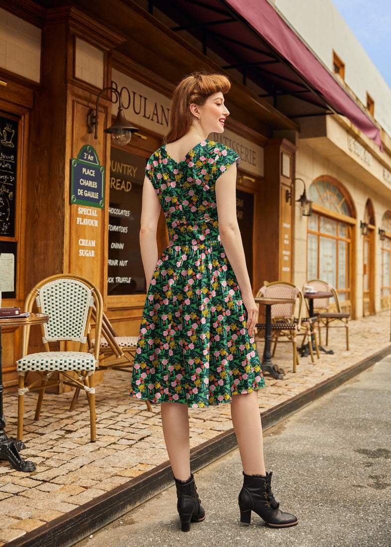 Floral Greta Dress by Retrolicious
