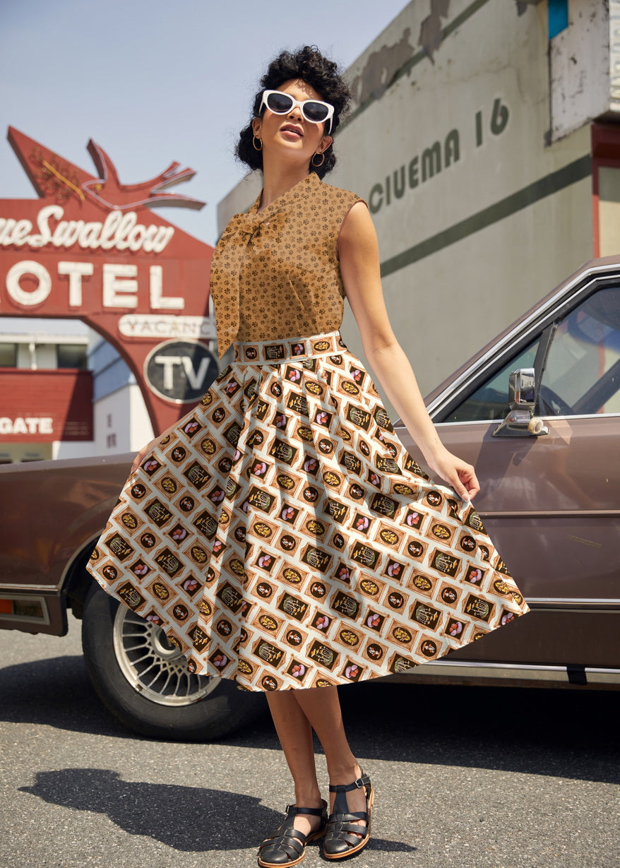 Mushrooms Doris Skirt by Retrolicious
