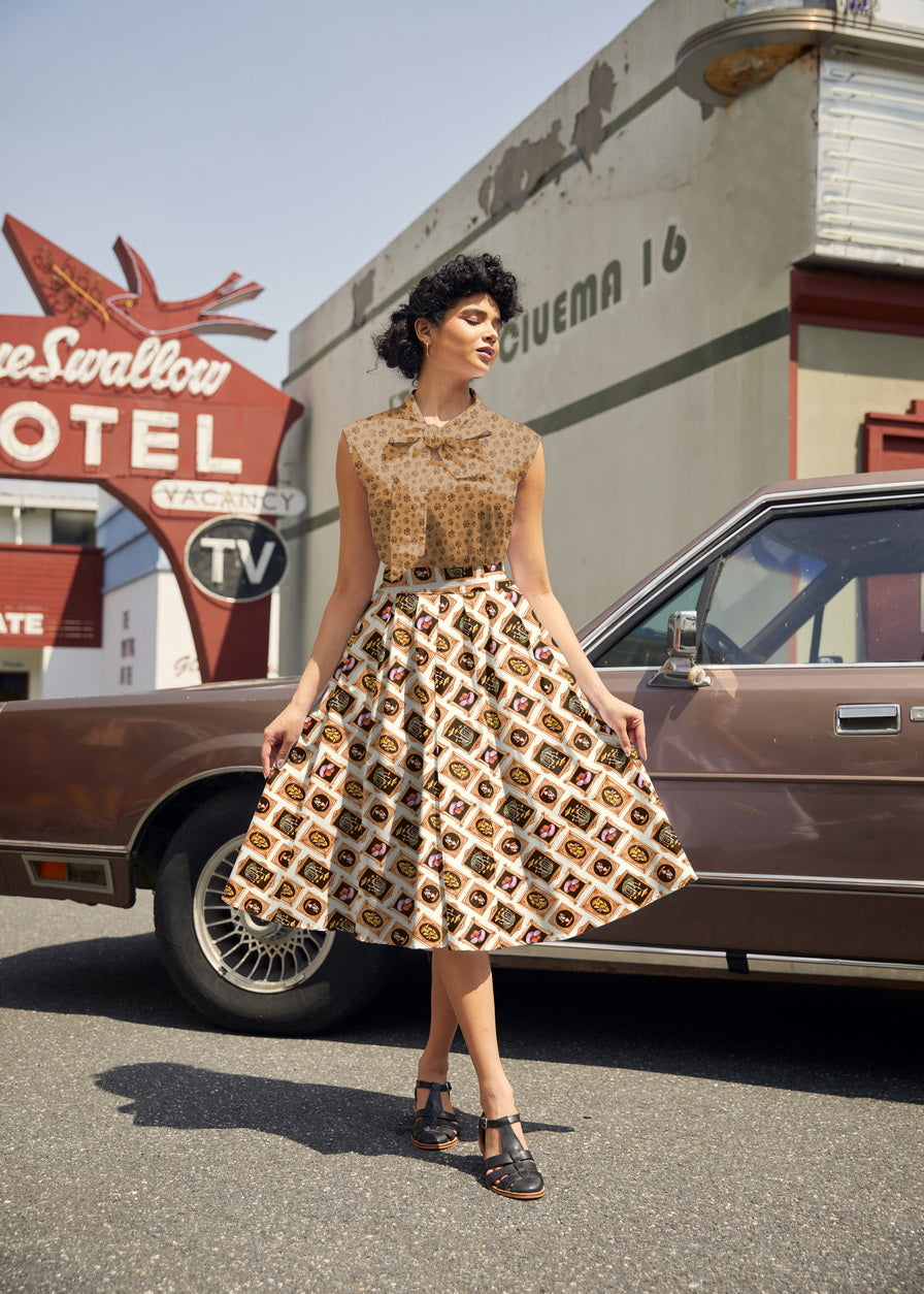 Mushrooms Doris Skirt by Retrolicious