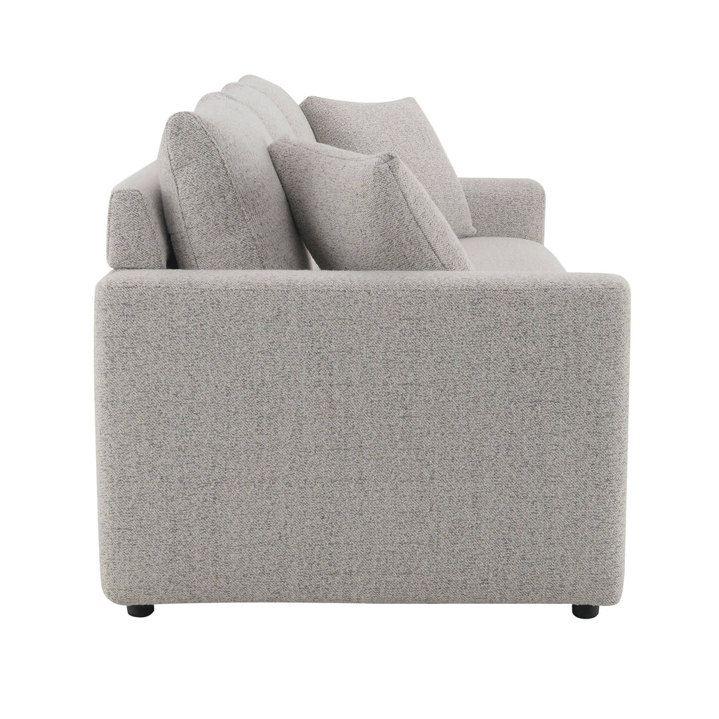Connie - Boucle Sleeper Sectional Sofa With 2 Toss Pillows - Beige by Unique Piece Furniture