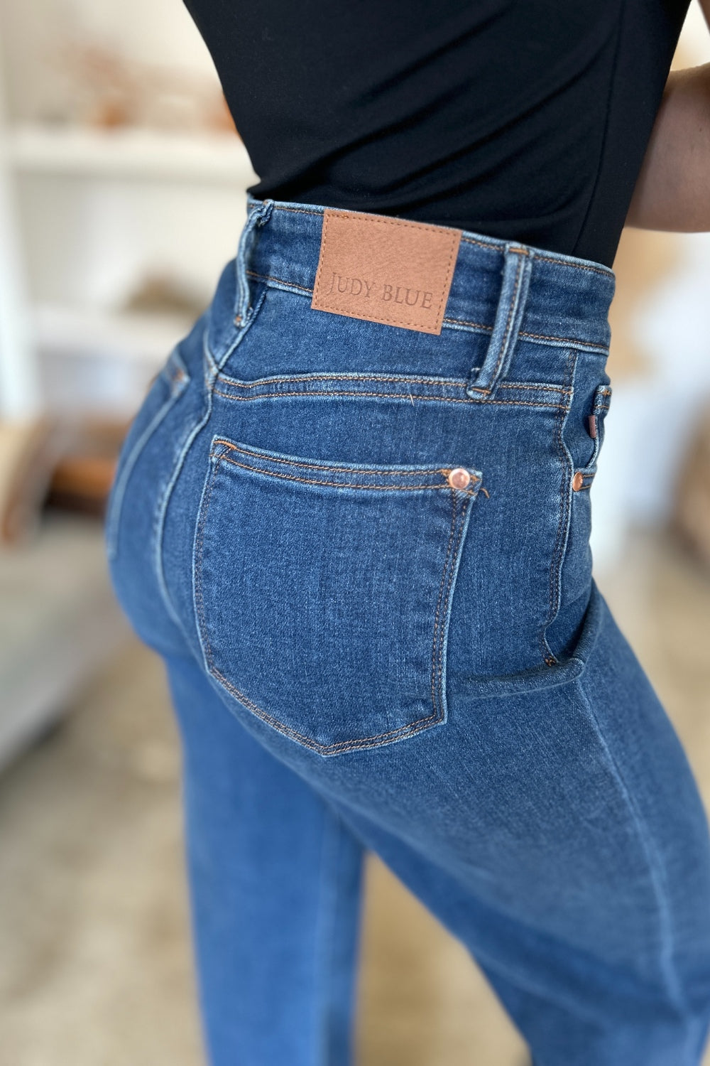 Judy Blue Full Size High Rise Straight Jeans by Wild and Free Boutique