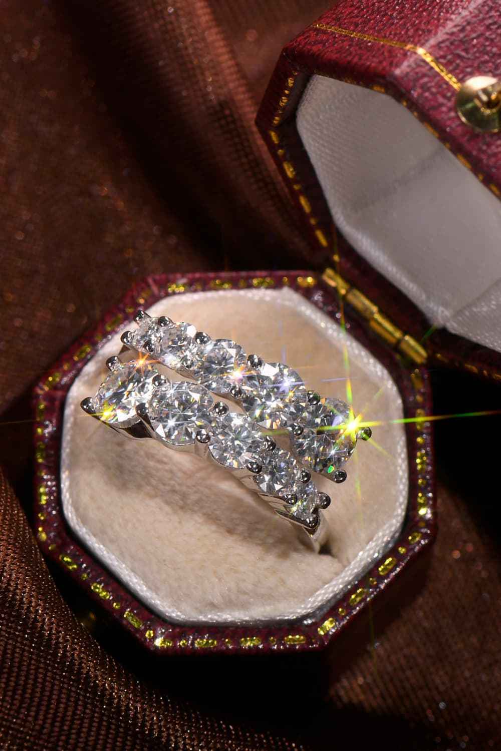 Adored Moissanite 925 Sterling Silver Ring by Wild and Free Boutique
