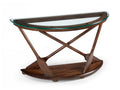 Beaufort - Sofa Table With Base And Glass Top - Dark Oak by Unique Piece Furniture