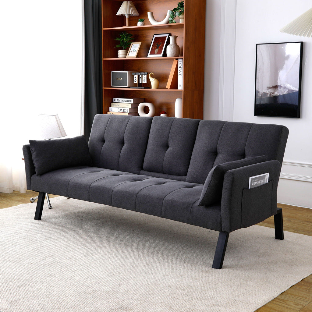 Sofa Bed With Foldable Design And Cup Holder by Unique Piece Furniture