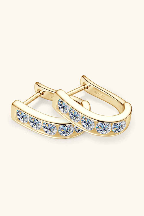 1 Carat Moissanite 925 Sterling Silver Earrings by Wild and Free Boutique