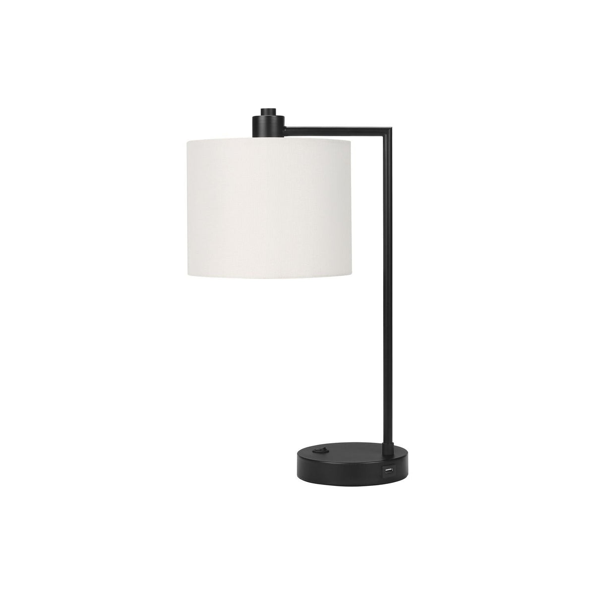 Lighting, Table Lamp, USB Port Included, Modern - Black / Cream by Unique Piece Furniture