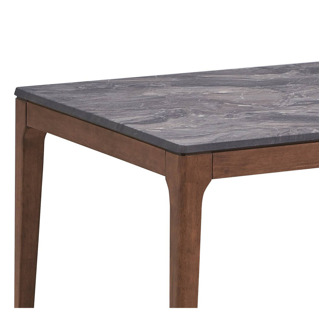 Bevis - Engineered Stone Top Dining Table - Walnut by Unique Piece Furniture
