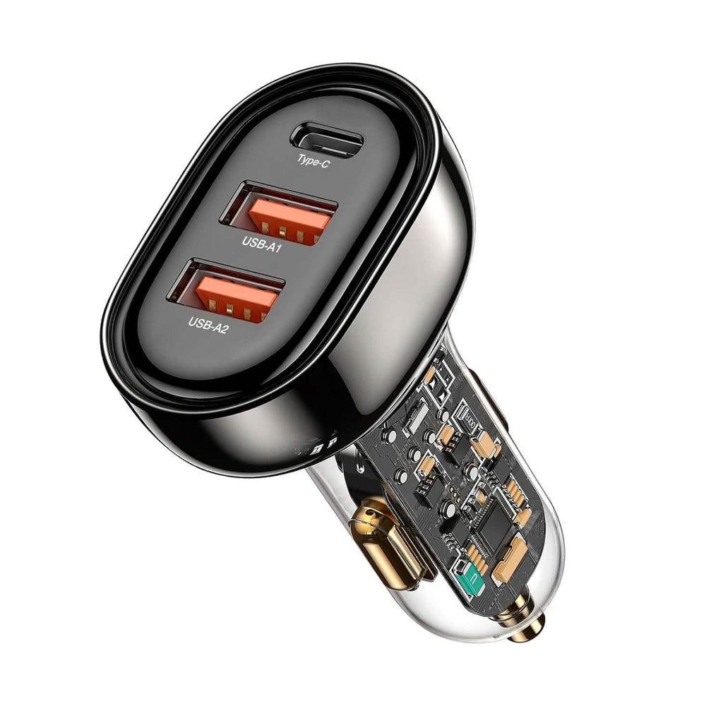 90W 3 Ports Fast Car Charger USB and Type C by DailySale
