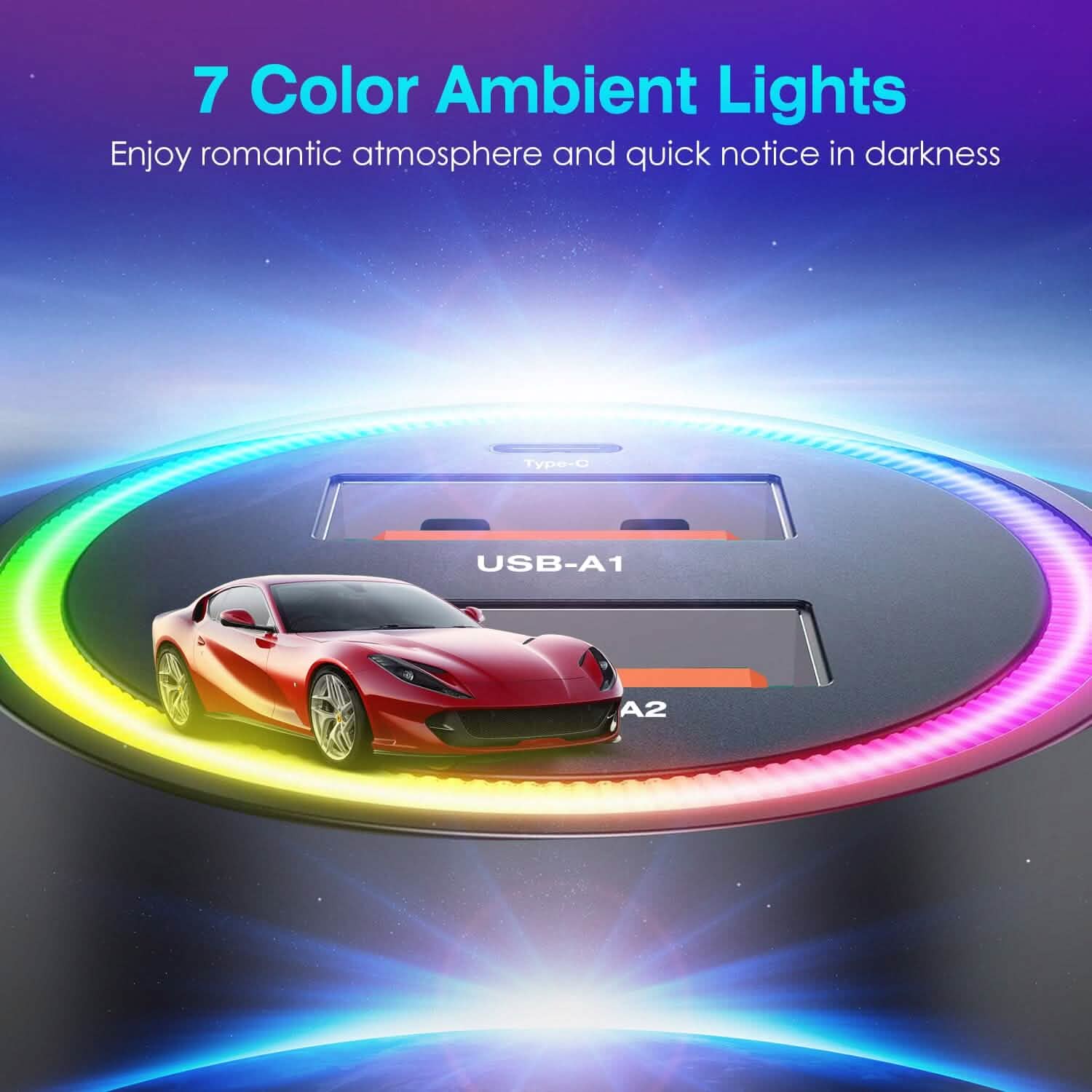 90W 3 Ports Fast Car Charger USB and Type C by DailySale