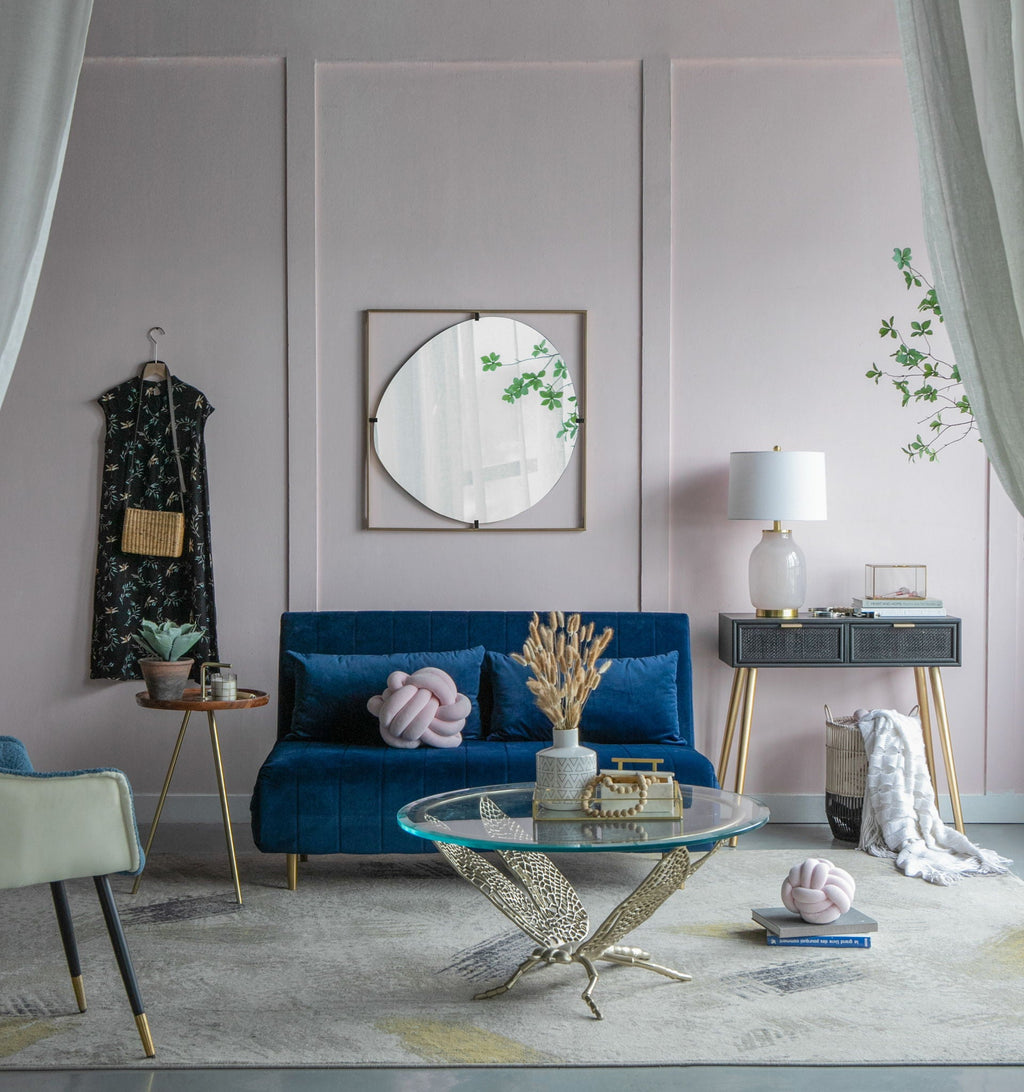 Poppy Mirror With Metal Frame Contemporary Design For Bathroom, Entryway Wall Decor by Unique Piece Furniture