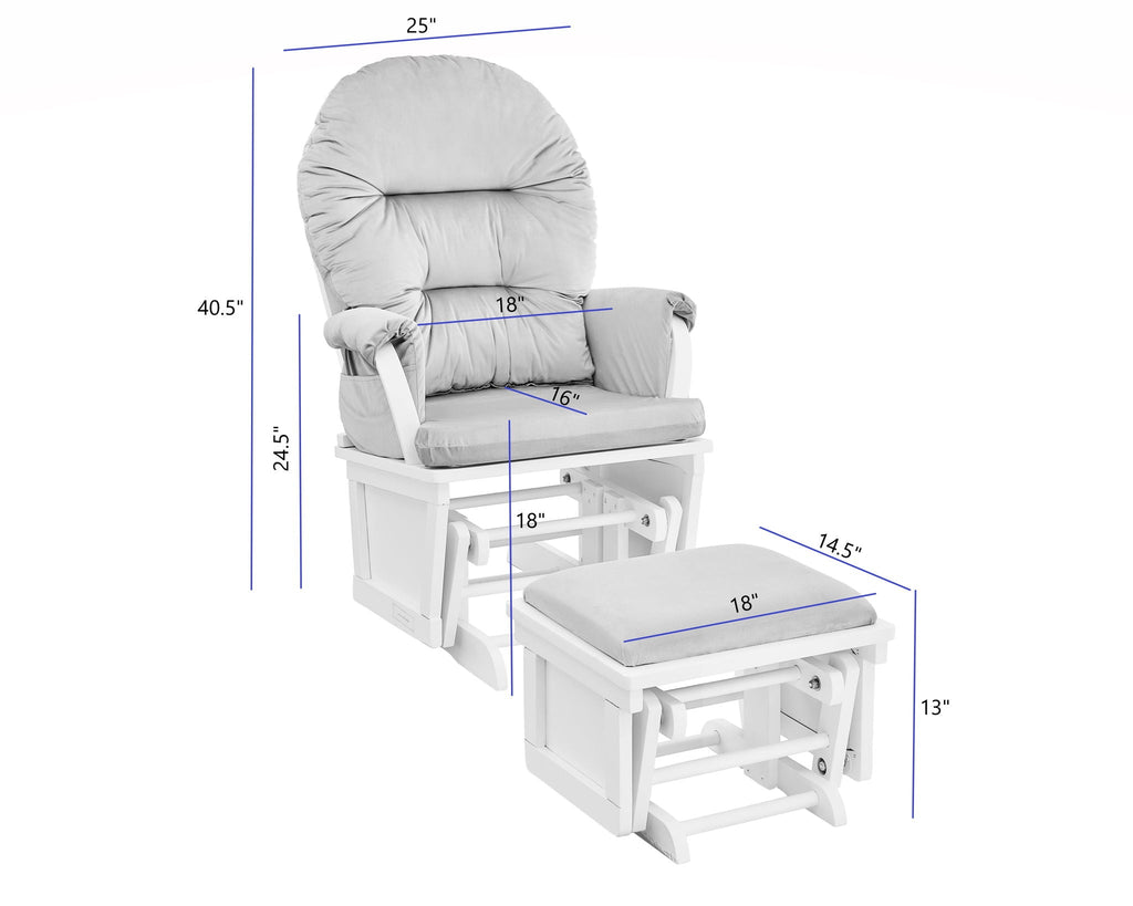 Madison - Glider & Ottoman - Base by Unique Piece Furniture