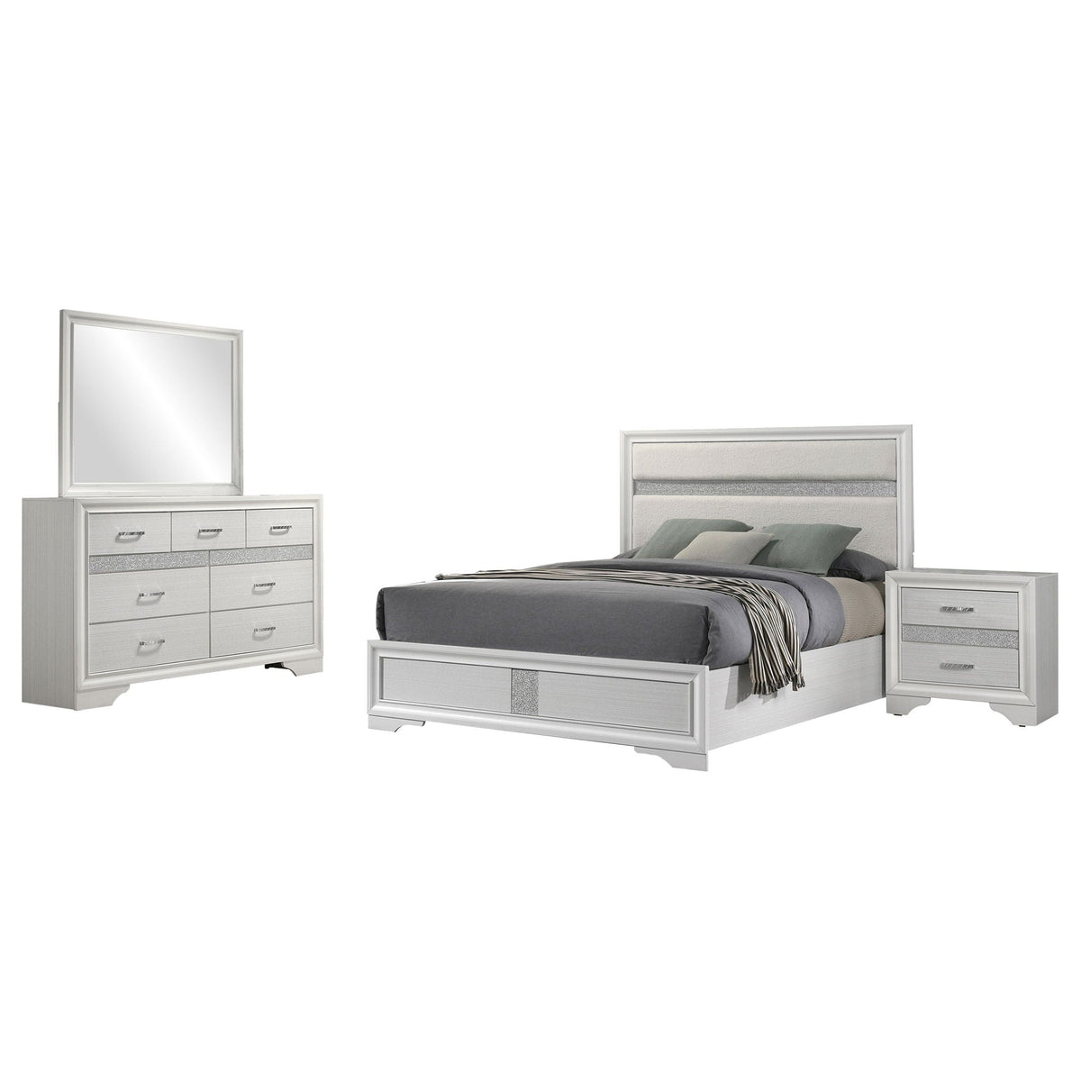Miranda 4-piece Queen Bedroom Set White by Unique Piece Furniture