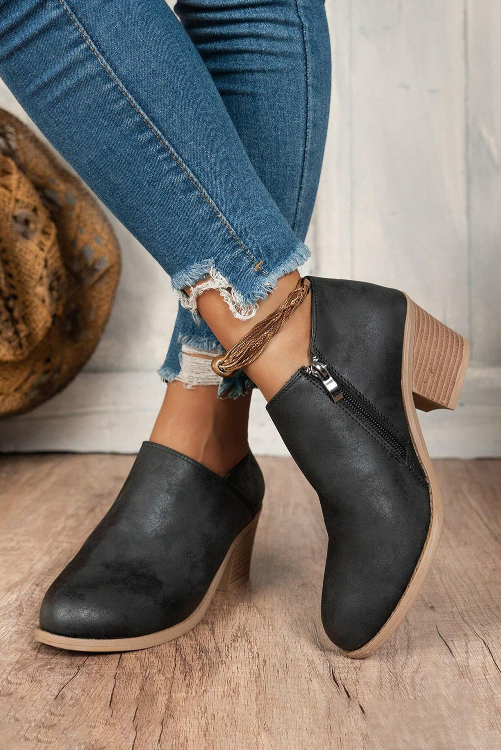 Coffee Suede Casual Ankle Boots by Wild and Free Boutique