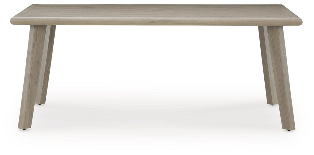 Cliff Trails - Rectangle Dining Table With Umbrella Option - Beige by Unique Piece Furniture