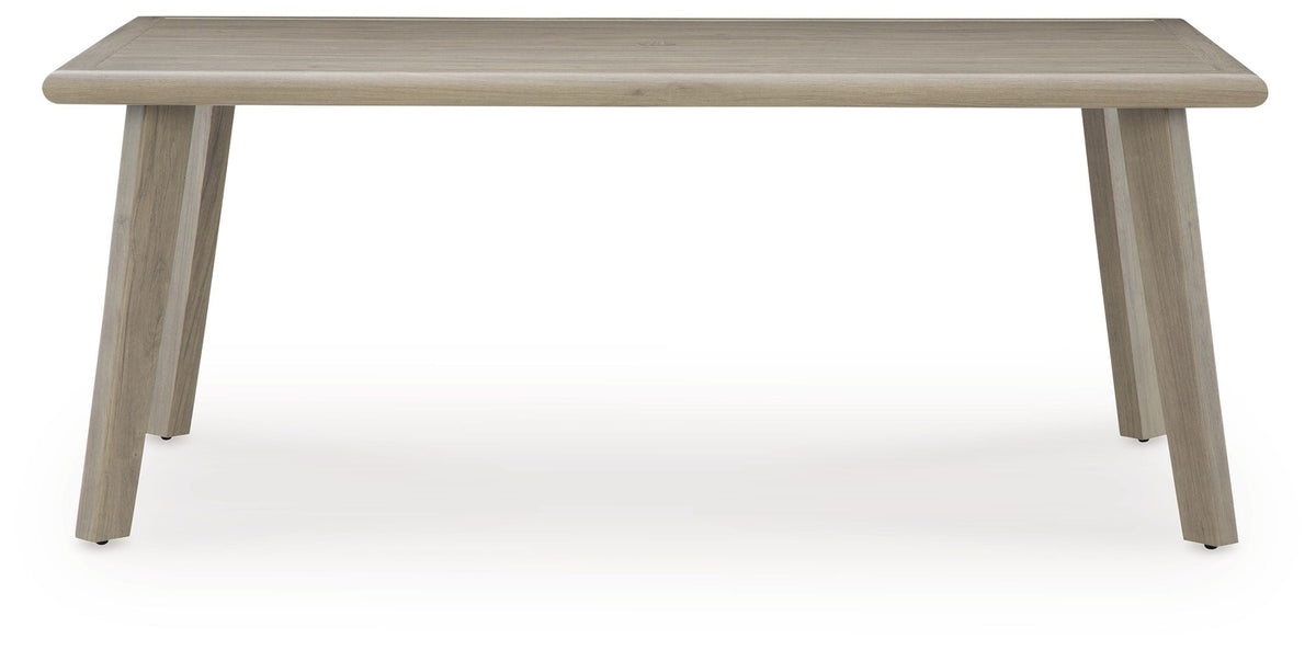 Cliff Trails - Rectangle Dining Table With Umbrella Option - Beige by Unique Piece Furniture