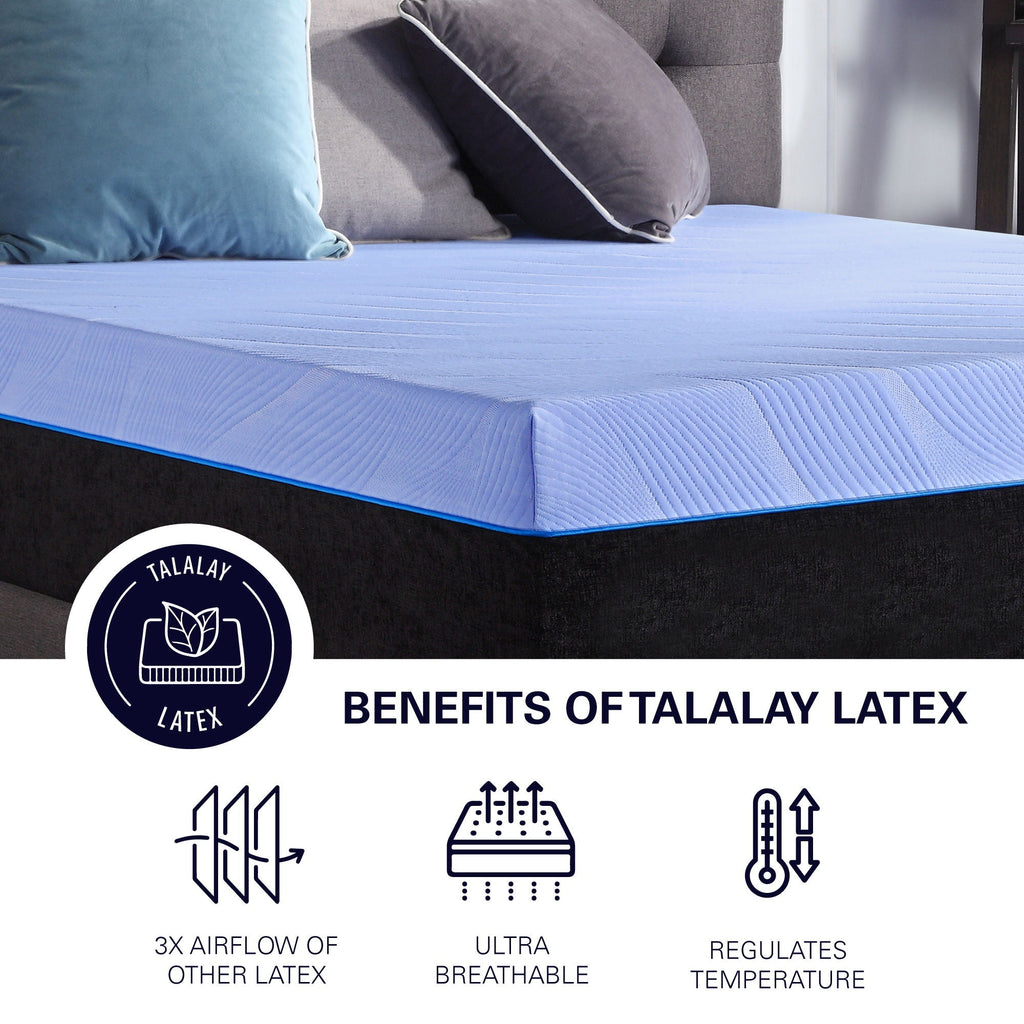 12" Refresh Flex Head Hybrid Cooling Fast Responding Latex Foam & Coil Mattress by Unique Piece Furniture