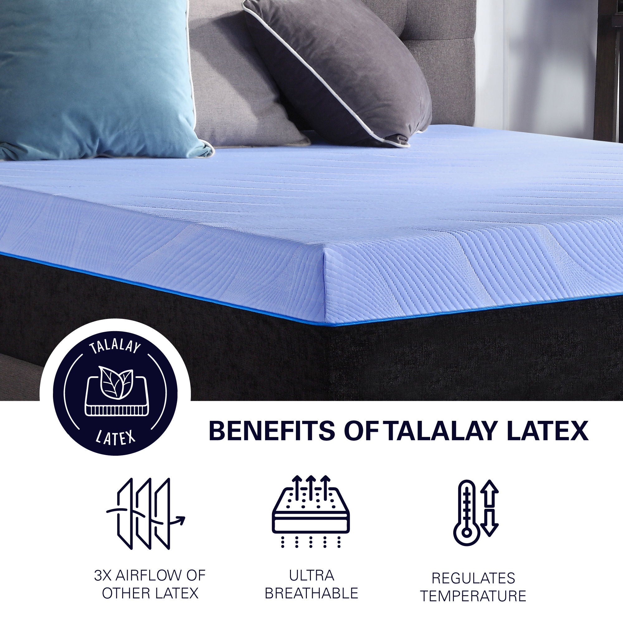 12" Refresh Flex Head Hybrid Cooling Fast Responding Latex Foam & Coil Mattress by Unique Piece Furniture