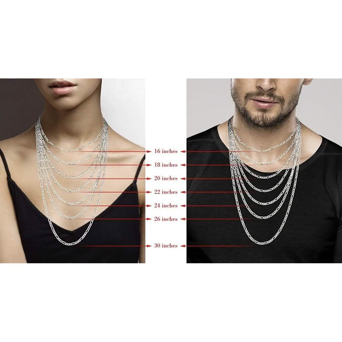.925 Solid Sterling Silver Flat Snake Link Chain by DailySale