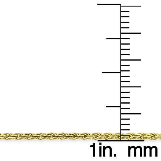 .925 Sterling Silver 1.5MM Diamond Cut Rope Chain Necklace by DailySale