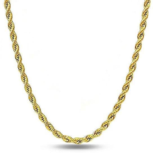 .925 Sterling Silver 1.5MM Diamond Cut Rope Chain Necklace by DailySale