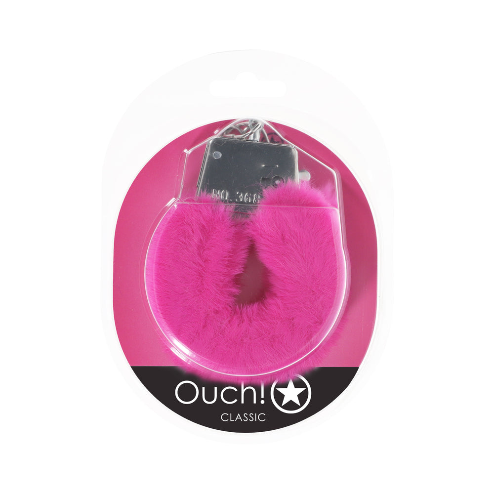 Ouch! Classic Fluffy Handcuffs Pink by Shots America LLC