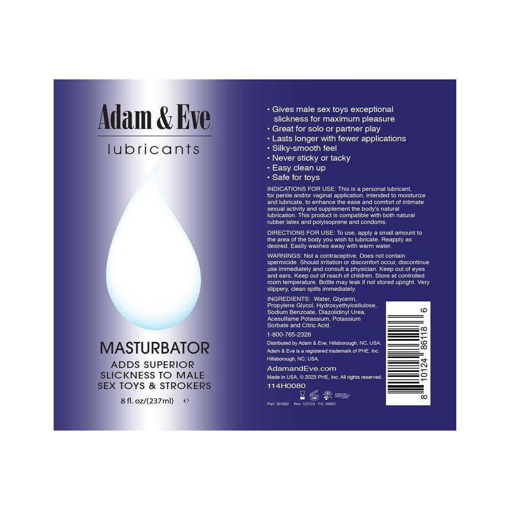 Adam & Eve Masturbator Lubricant 4 oz. by PHE/Adam and Eve