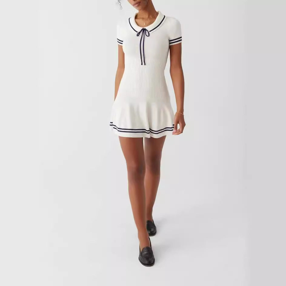 Women’s Striped Knit Midi Dress by FitiqueFit