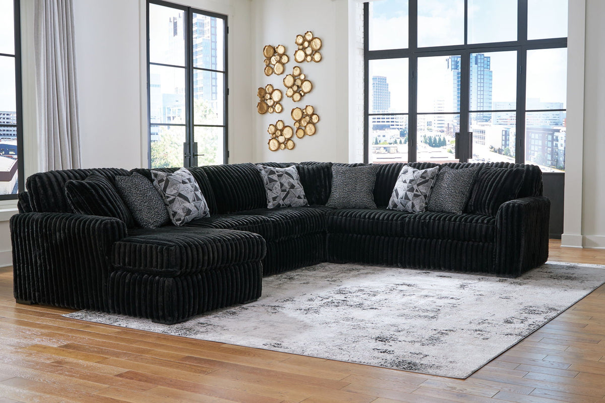 Midnight-Madness - Sectional - Onyx by Unique Piece Furniture