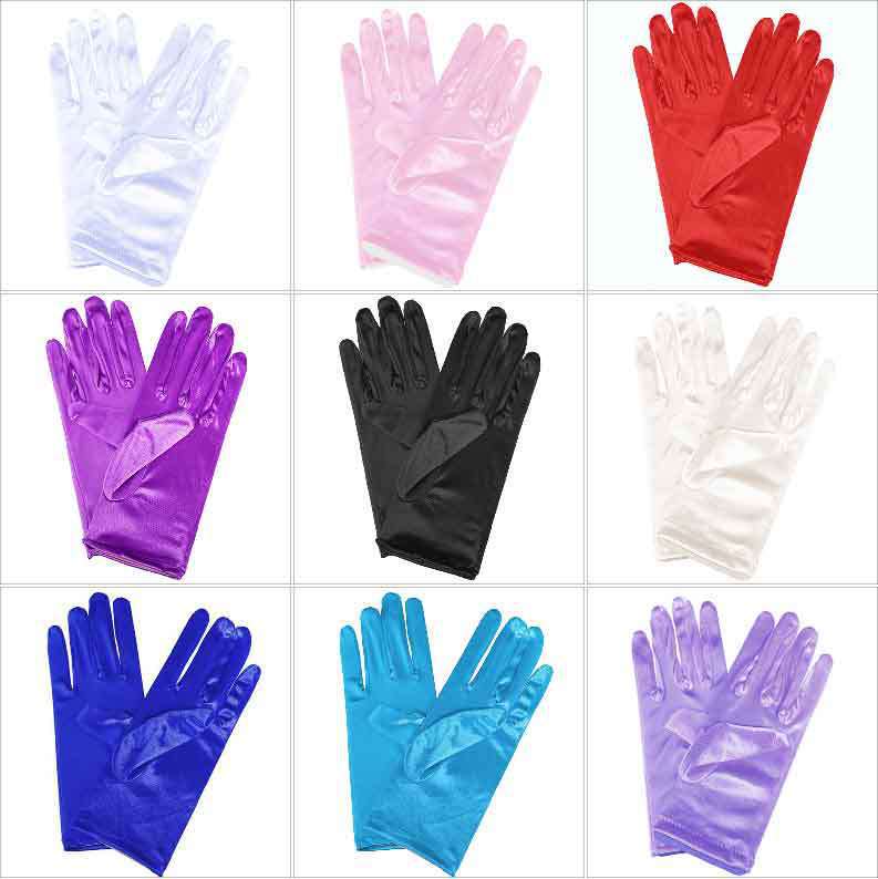 Bridal Wedding Gloves Short Satin Dress Cheongsam Gloves by My Store