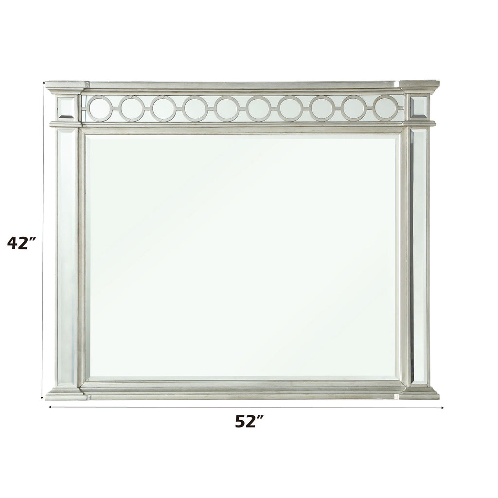 Varian - Mirrored Designed Mirror - Silver by Unique Piece Furniture