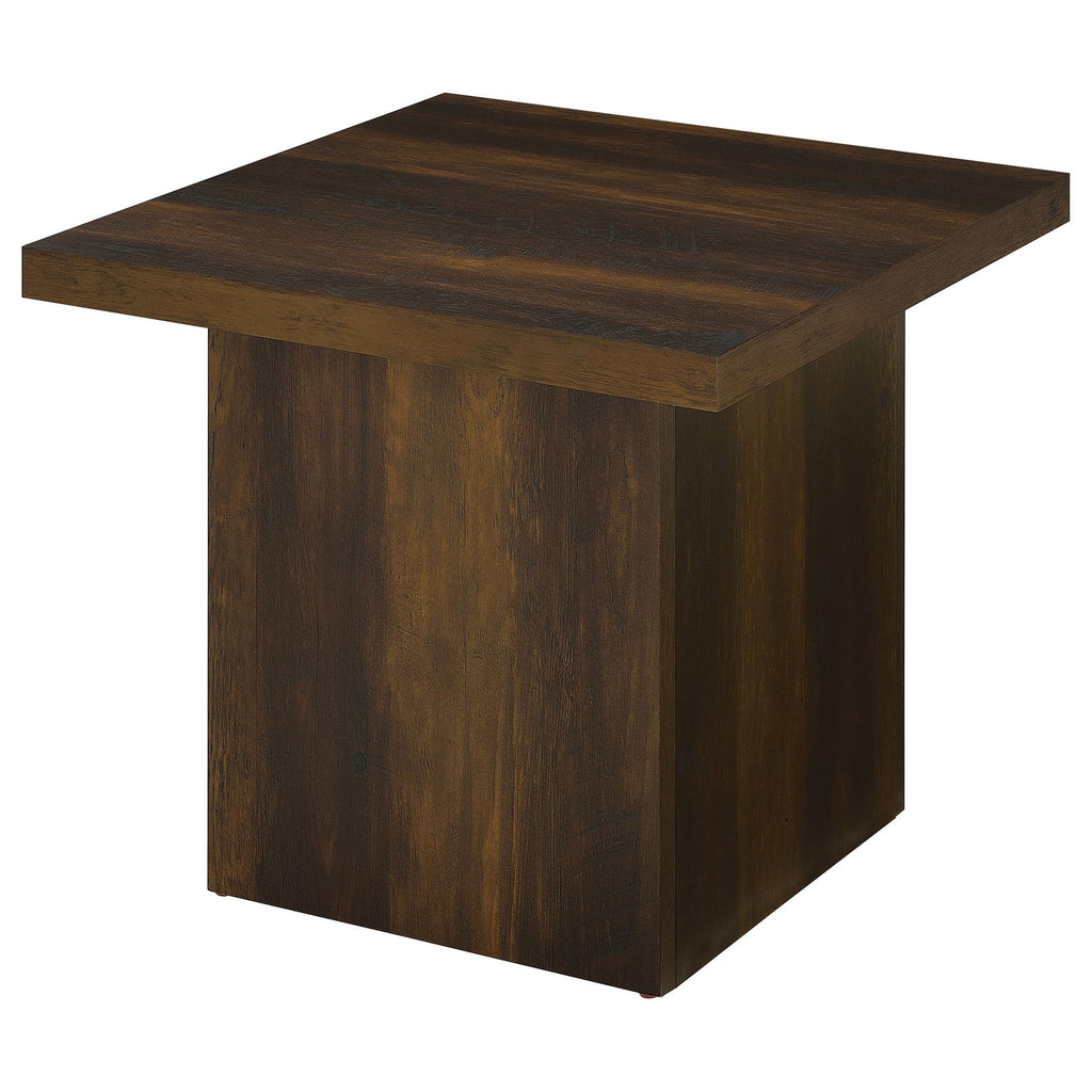 Devar 3-piece Square Coffee and End Table Set Dark Pine by Unique Piece Furniture