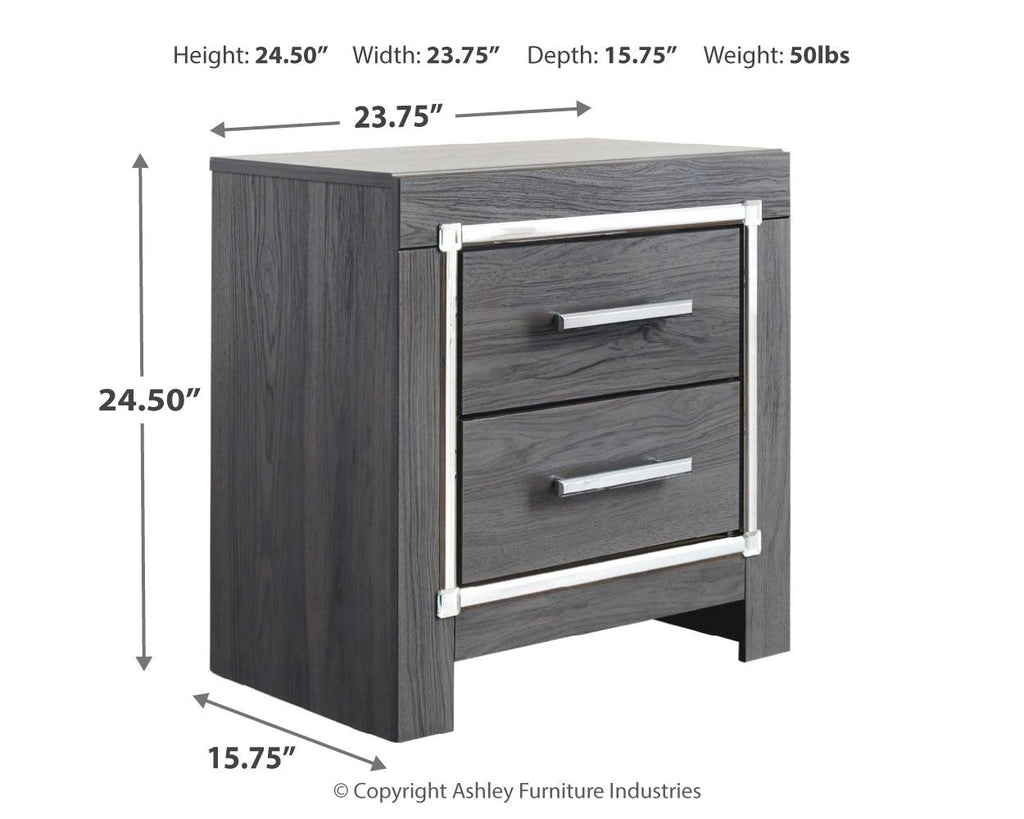 Lodanna - Two Drawer Night Stand - Gray by Unique Piece Furniture