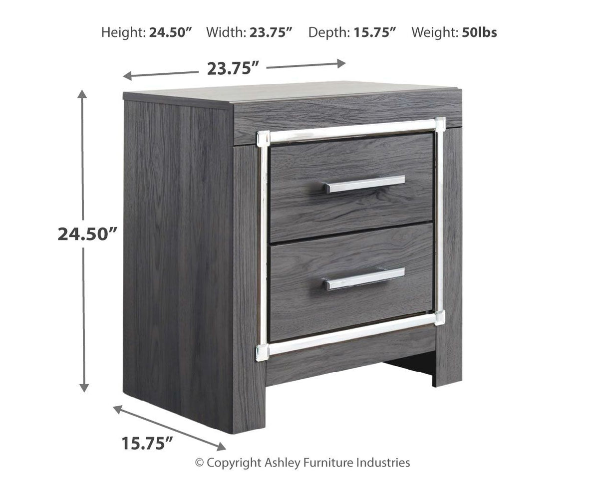 Lodanna - Two Drawer Night Stand - Gray by Unique Piece Furniture