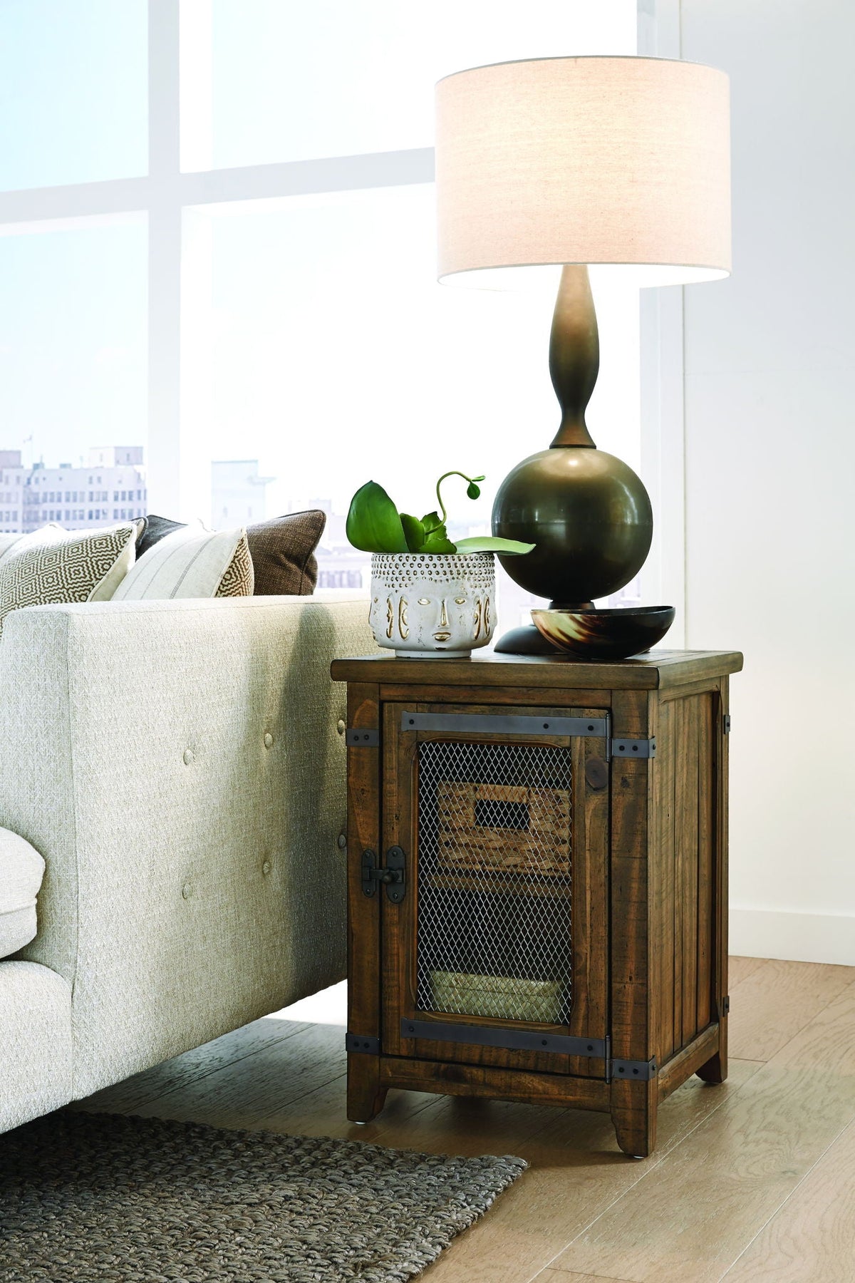 Chesterfield - Chairside End Table - Farmhouse Timber by Unique Piece Furniture