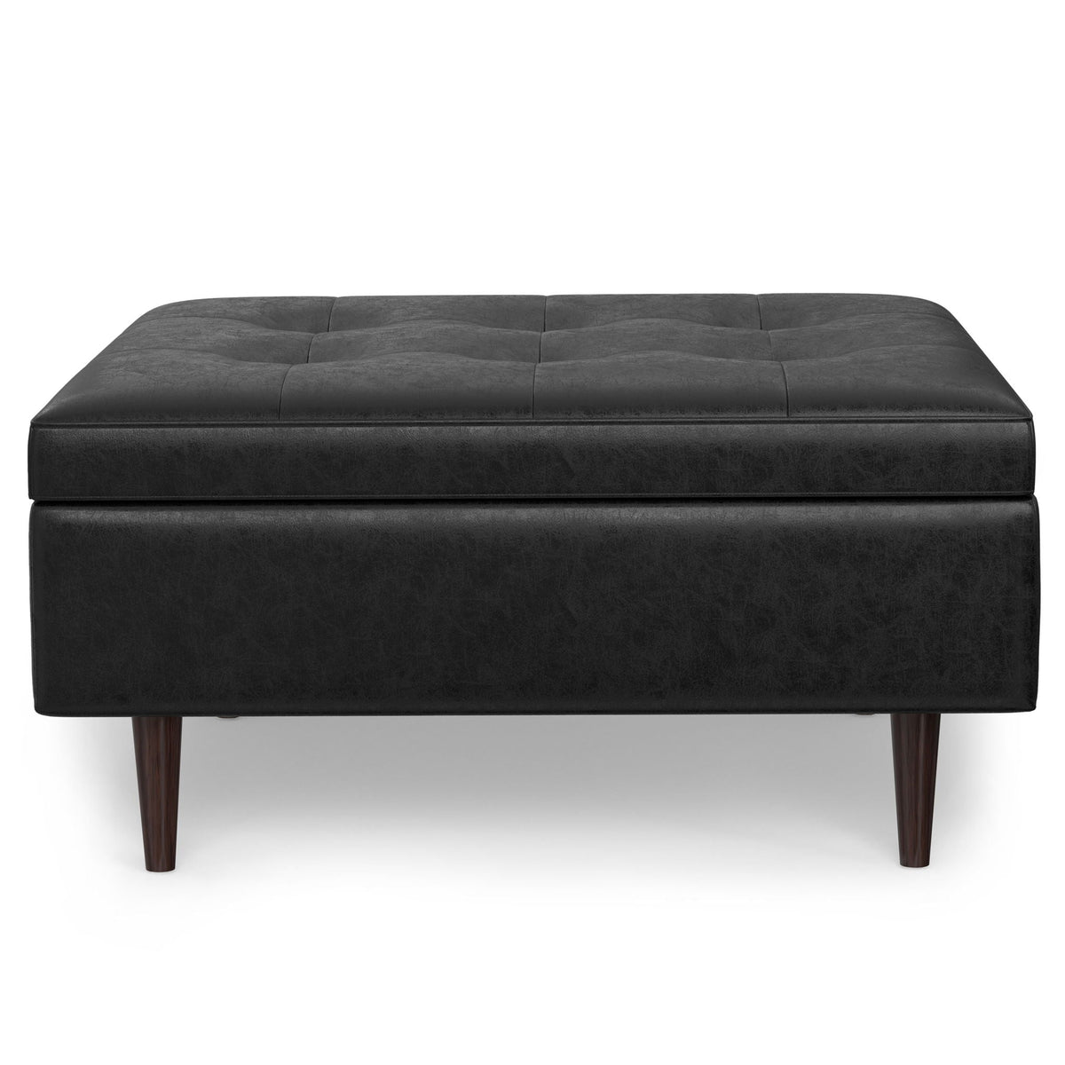 Shay - Large Square Coffee Table Storage Ottoman Mid-Century Style by Unique Piece Furniture