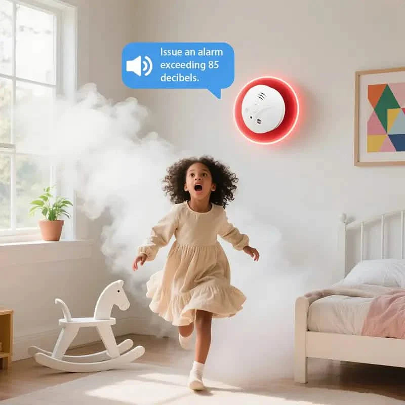 Smoke and Fire Detector Alarm – Portable Photoelectric Fire Alarm with Silence Button by DailySale