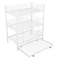 Triple Bunk Bed With Trundle, Heavy Duty Steel Construction by Unique Piece Furniture