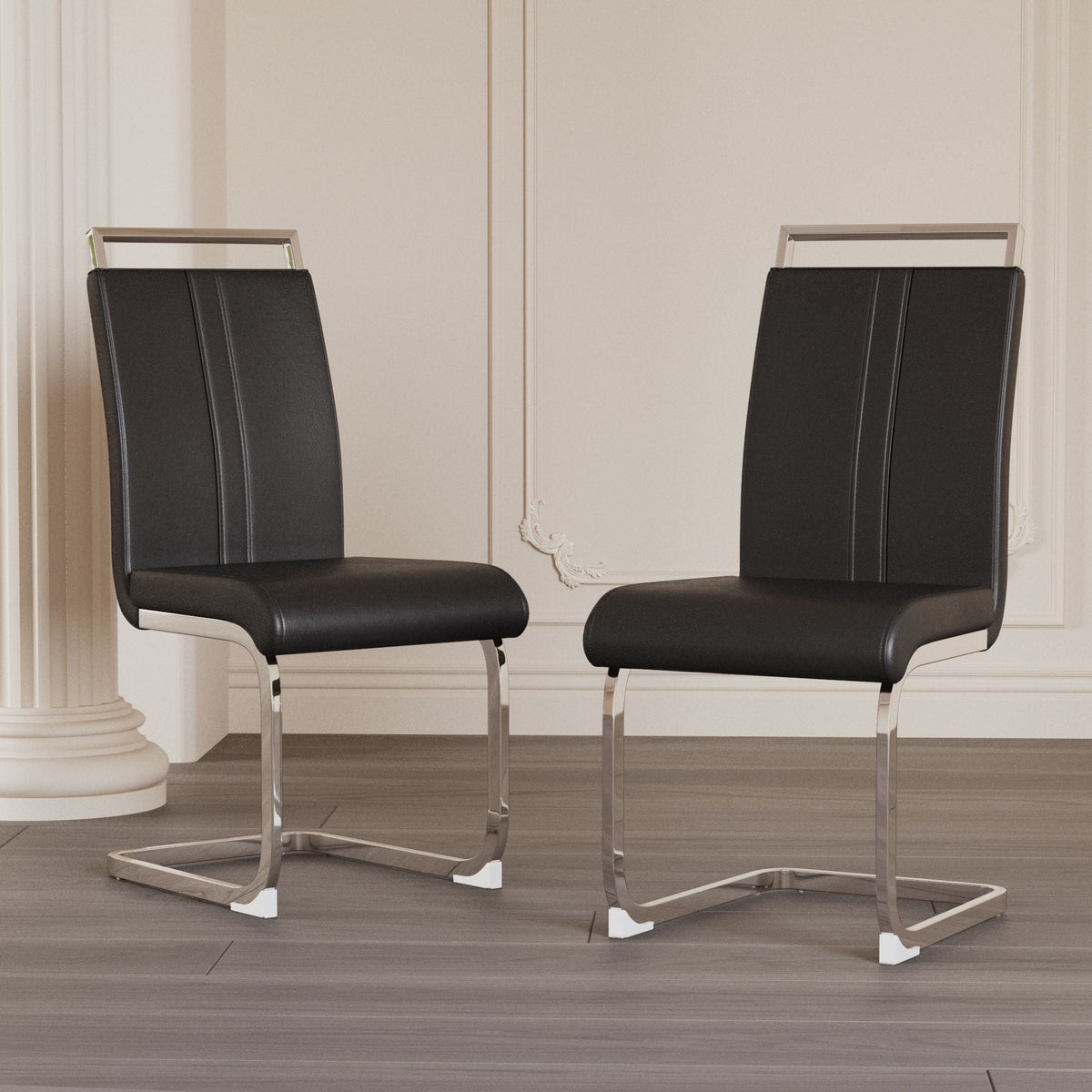 Modern Dining Chairs With Padded Seat, High Back by Unique Piece Furniture