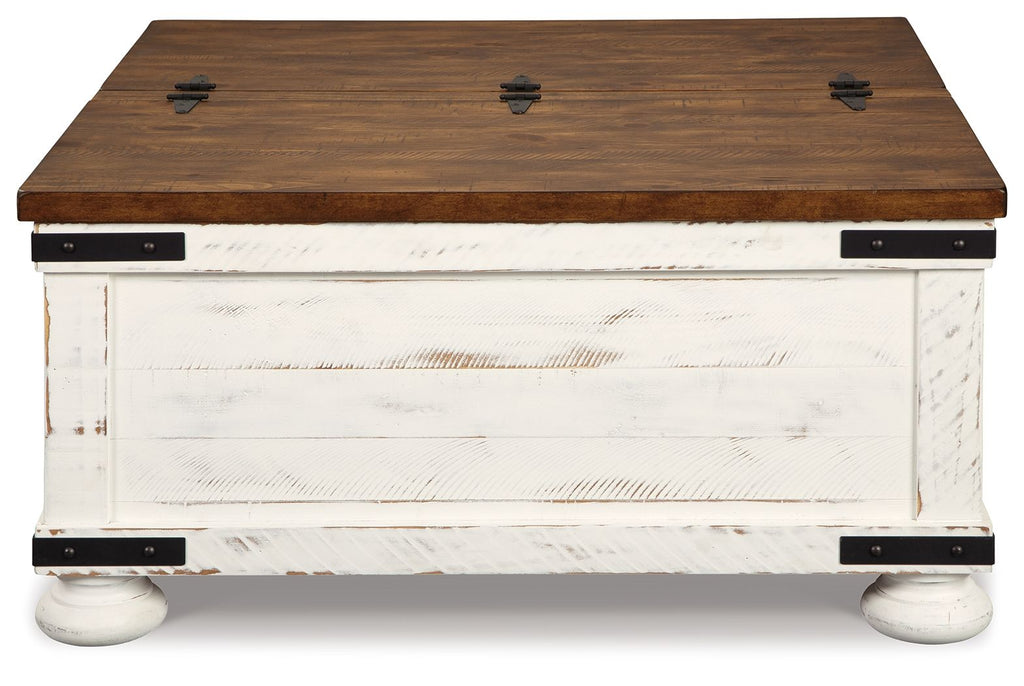 Wystfield - Cocktail Table with Storage - White / Brown by Unique Piece Furniture