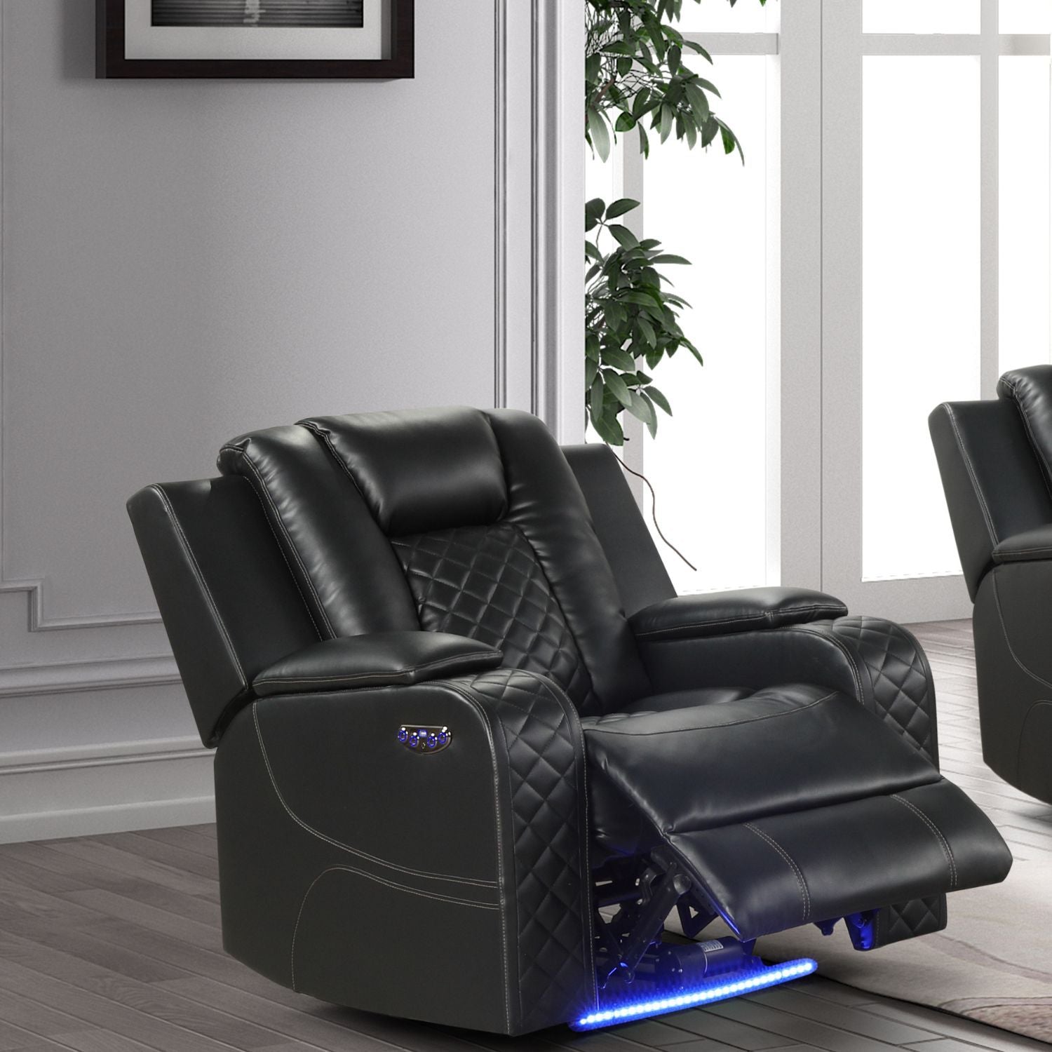 Benz - LED & Power Recliner Chair by Unique Piece Furniture