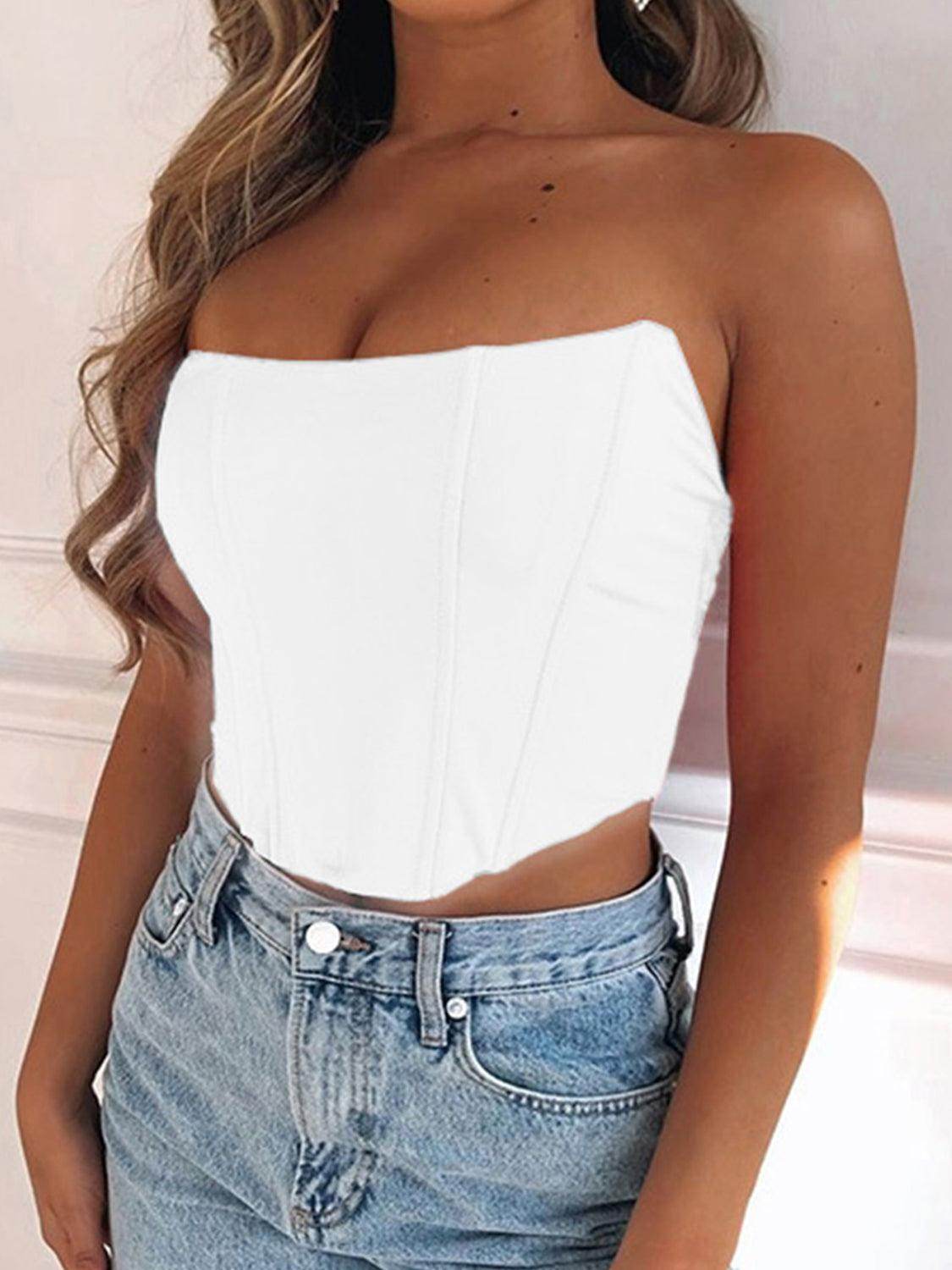 Stylish Tube Cropped Top for Effortless Summer Fashion by Selvanelle