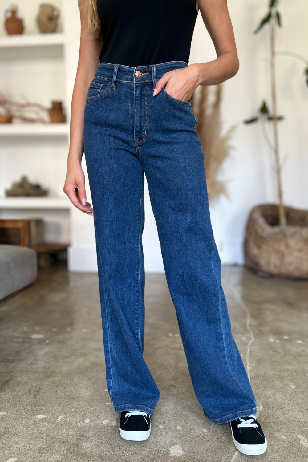 Judy Blue Full Size High Rise Straight Jeans by Wild and Free Boutique