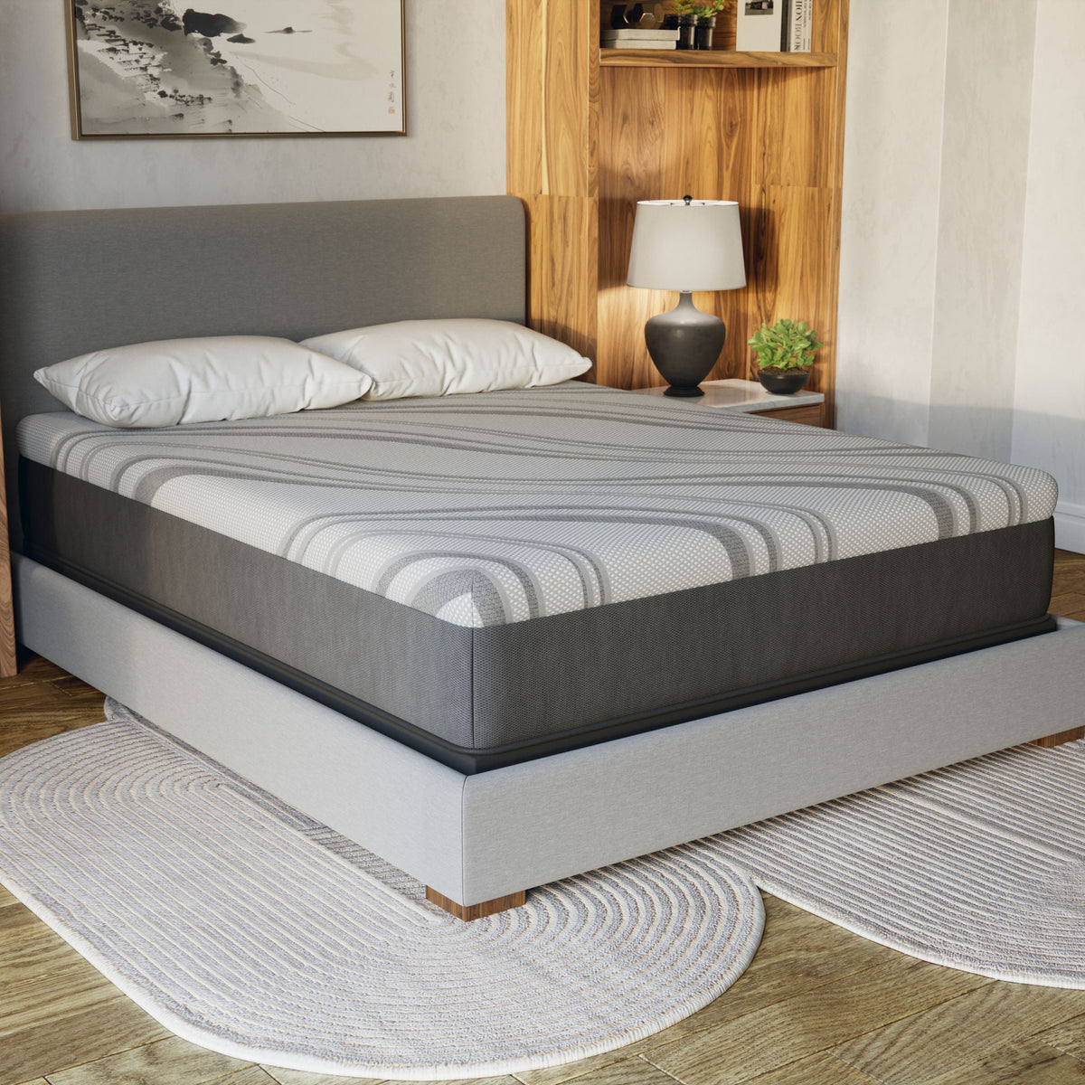 Bib Nl - 12" Pro Gel Hybrid Medium Mattress by Unique Piece Furniture