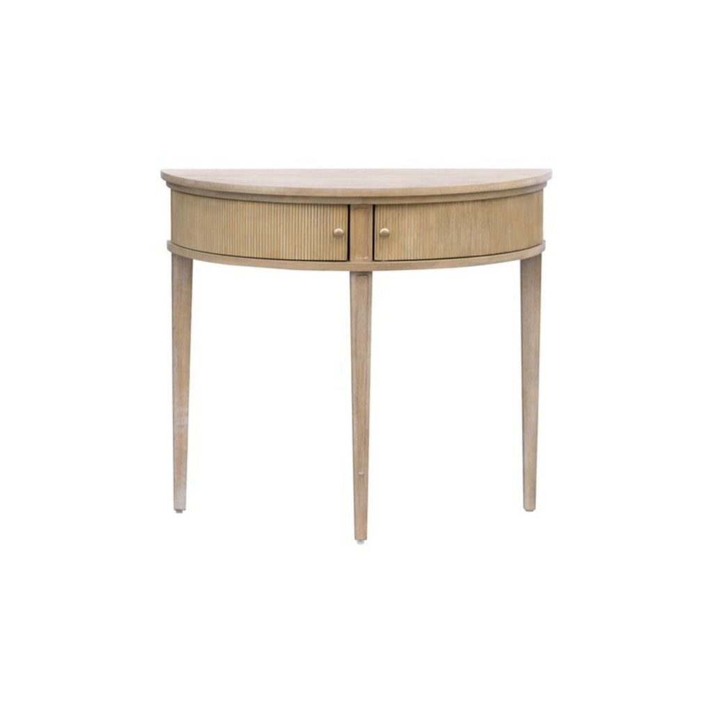 Vintage Inspired Storage Console Table With Fluted Doors by Unique Piece Furniture