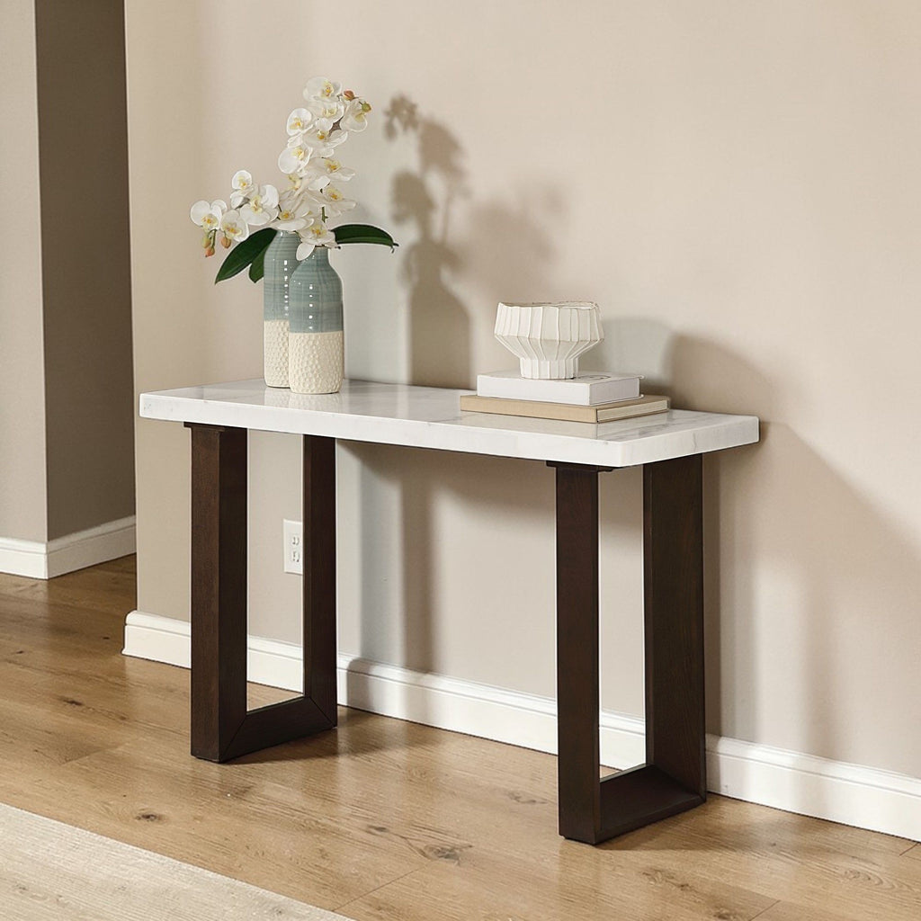Edwyn - Natural Marble Top End Table by Unique Piece Furniture