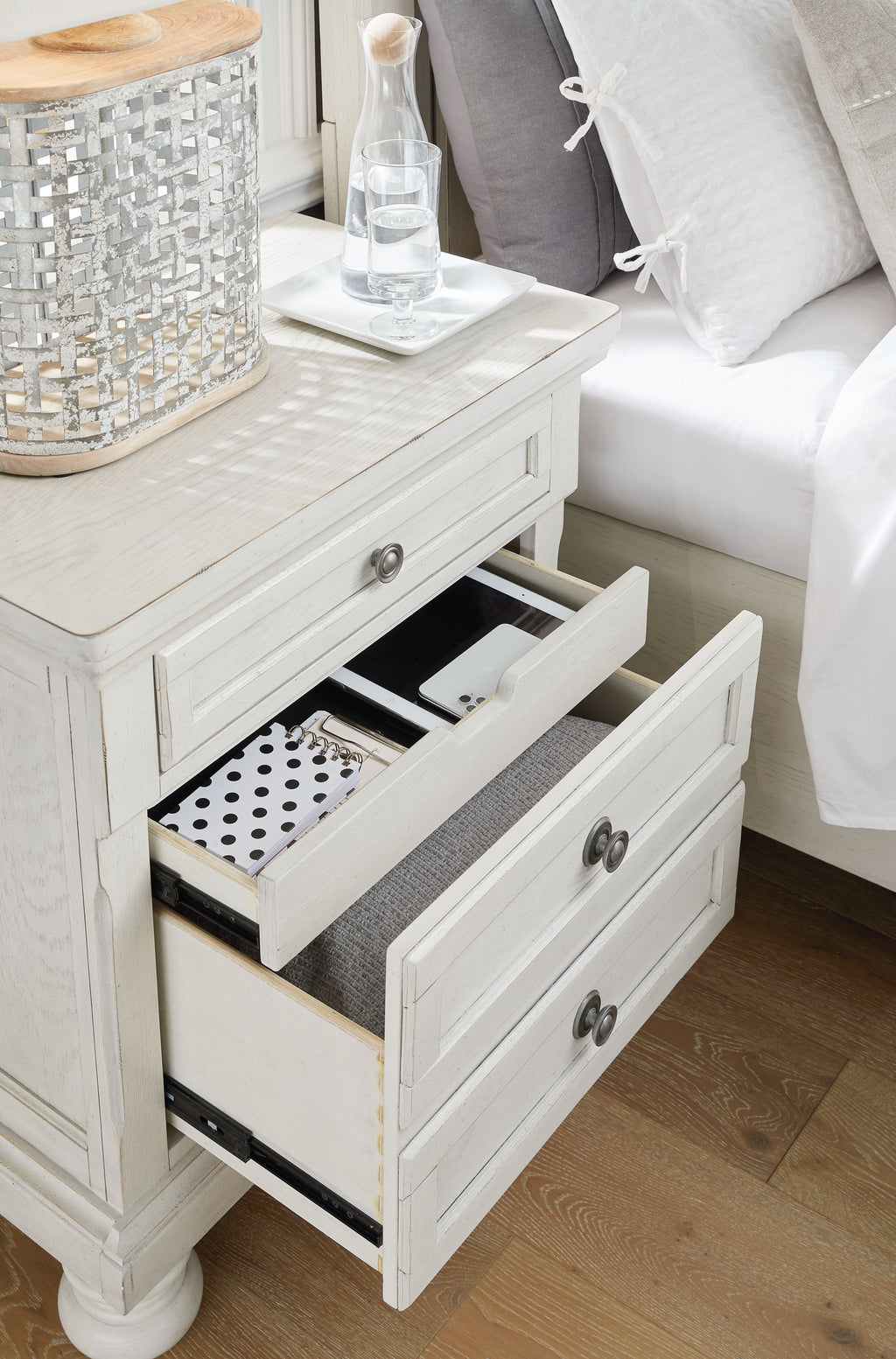 Robbinsdale - Two Drawer Night Stand - Antique White by Unique Piece Furniture